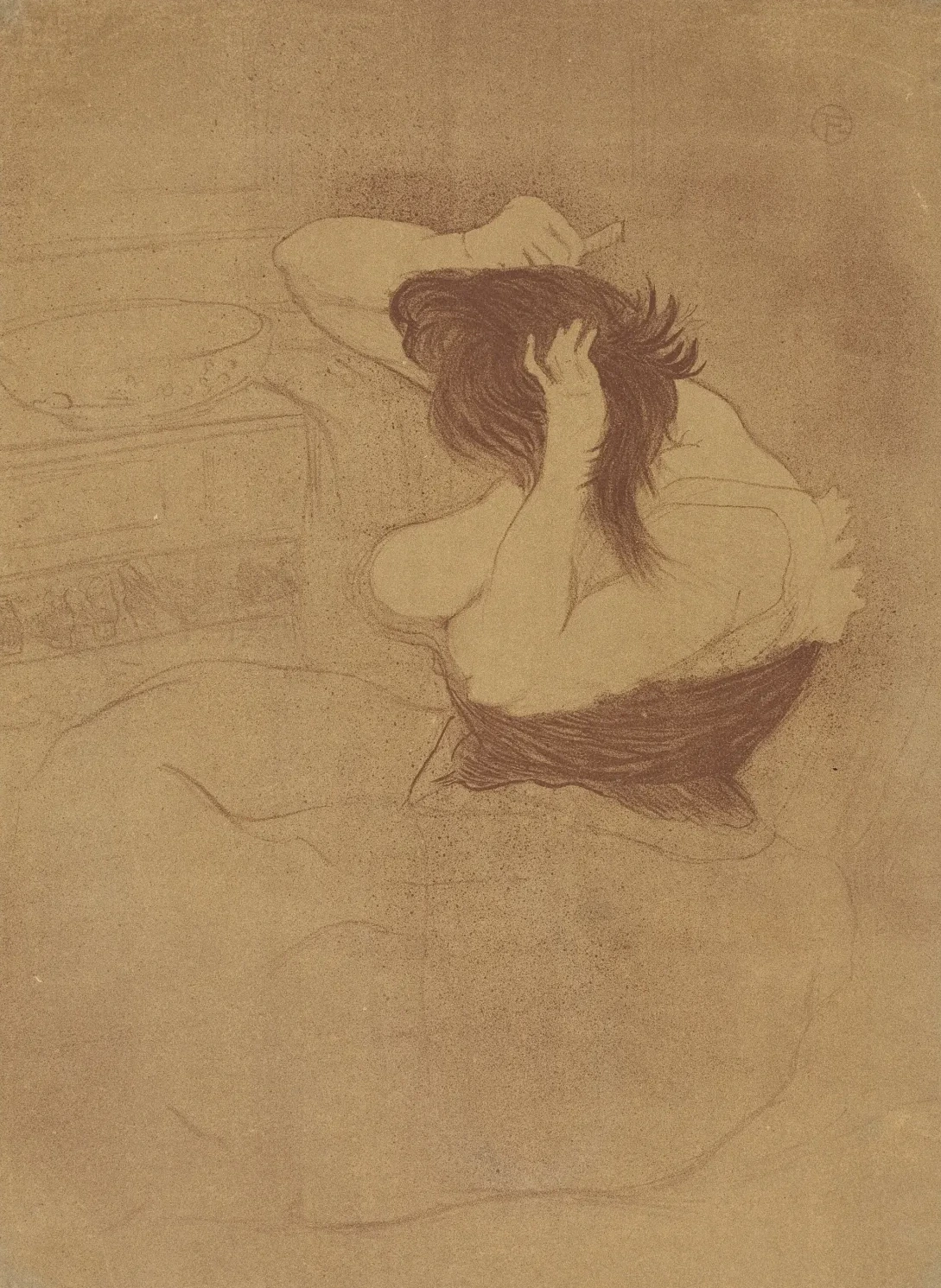 Woman Combing Her Hair (Femme qui se peigne), Henri de Toulouse-Lautrec
