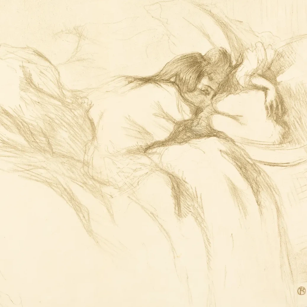 Woman Waking Up in Bed (Femme Couchée, Réveil), Henri de Toulouse-Lautrec