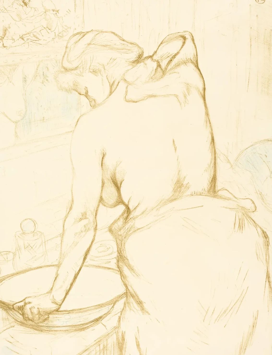 Woman Washing Herself (Femme qui se lave), Henri de Toulouse-Lautrec