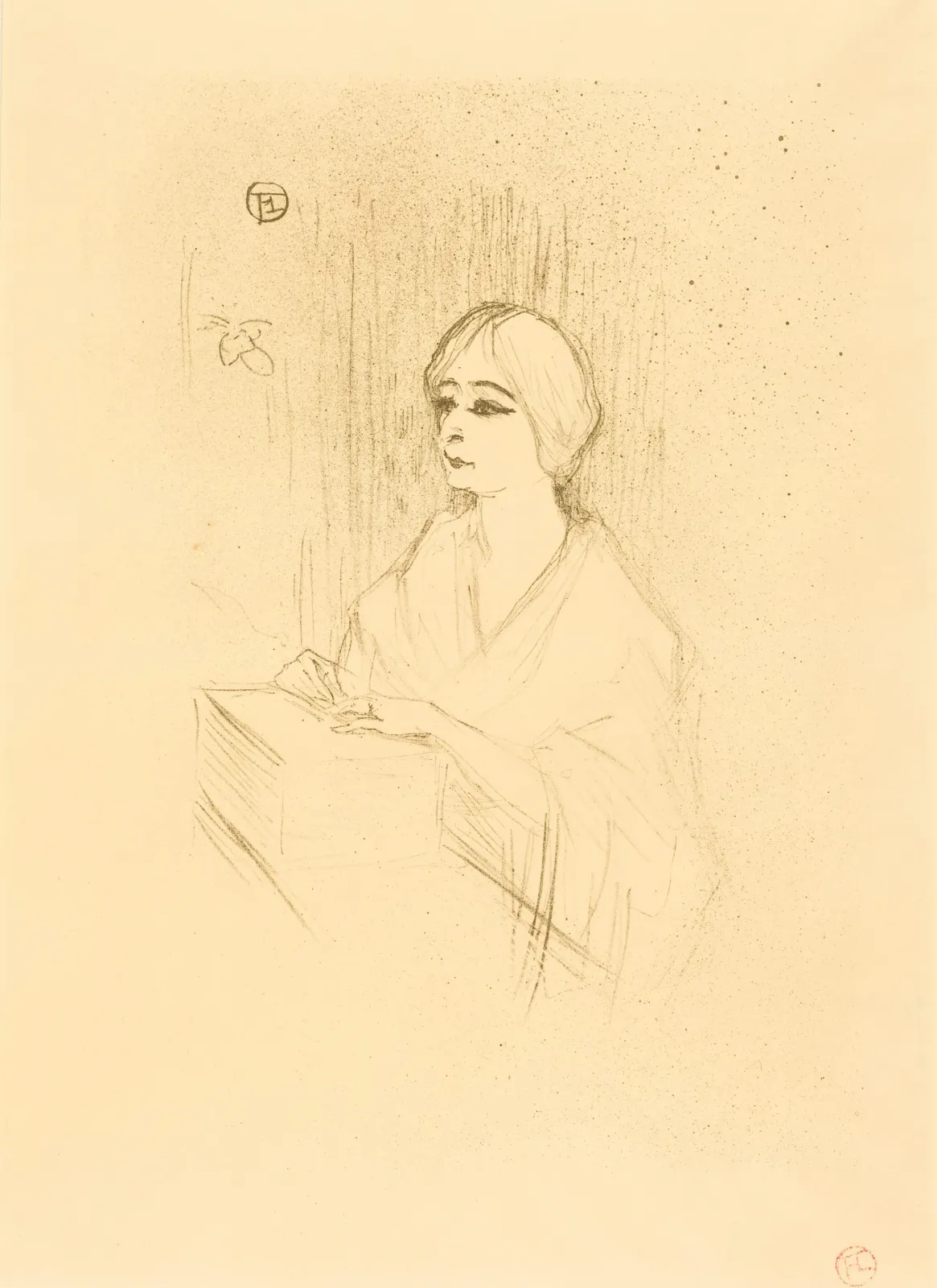 Yahne in His Box (Yahne dans sa loge), Henri de Toulouse-Lautrec