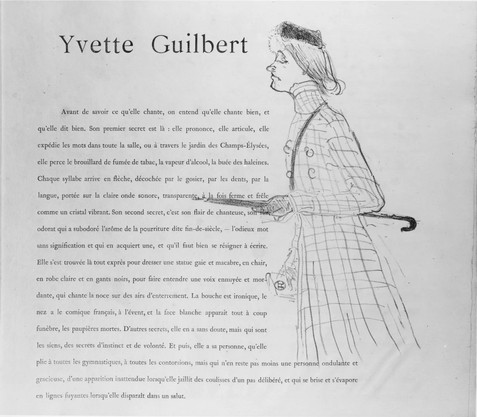 Yvette Guilbert, Henri de Toulouse-Lautrec