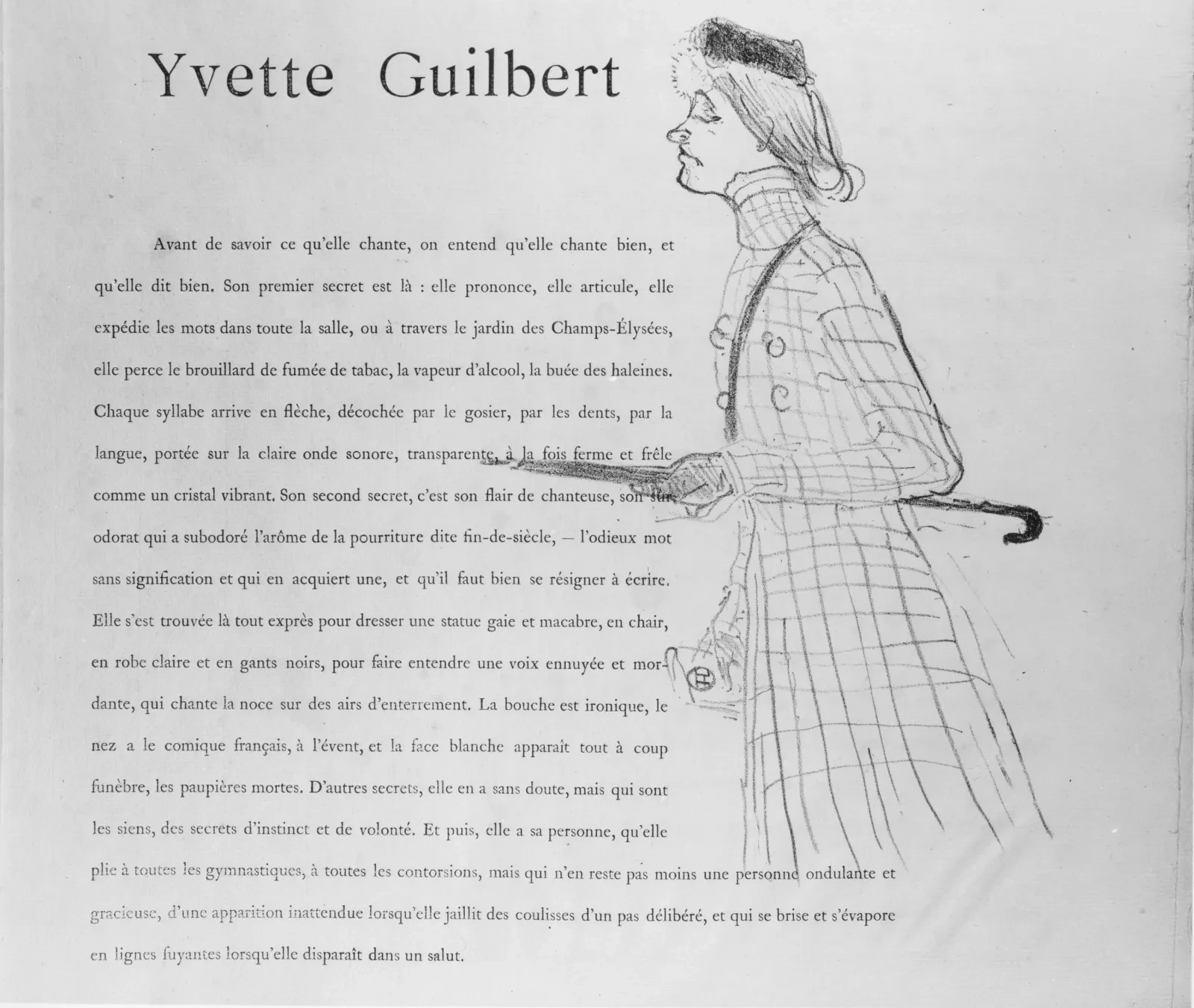 Yvette Guilbert, Henri de Toulouse-Lautrec