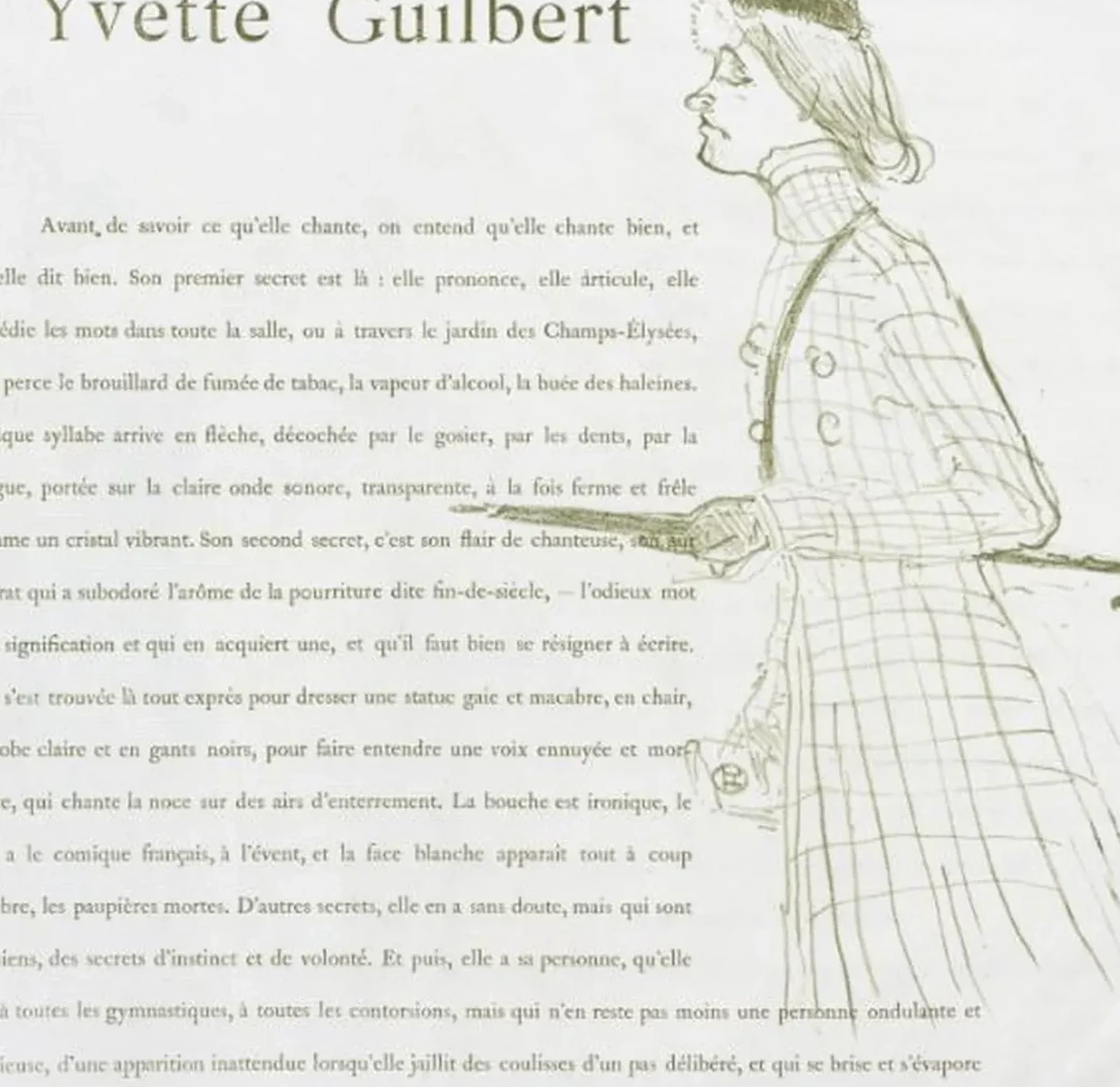 Yvette Guilbert-French Series: No. 1, Henri de Toulouse-Lautrec