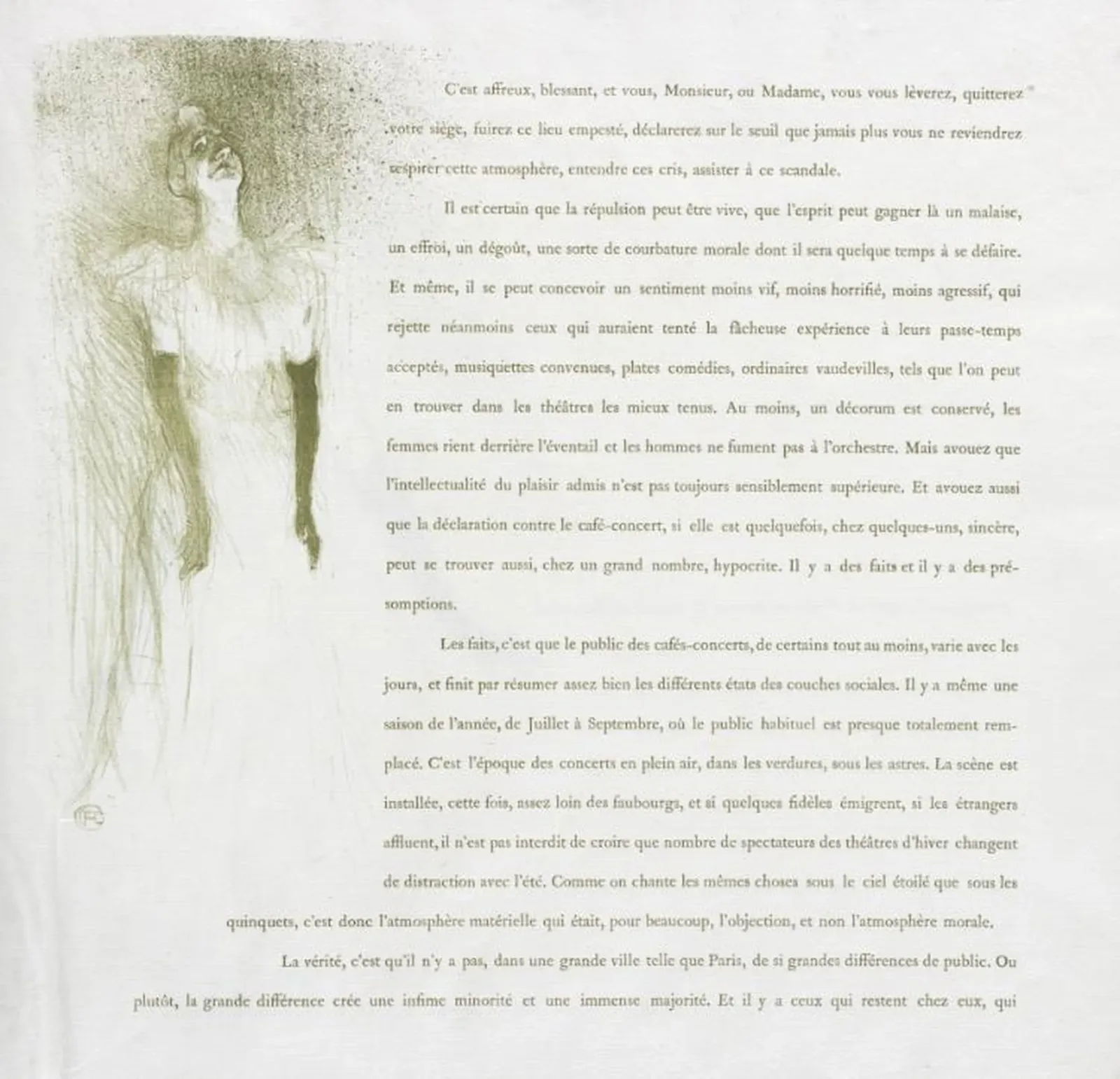 Yvette Guilbert-French Series: No. 3, Henri de Toulouse-Lautrec