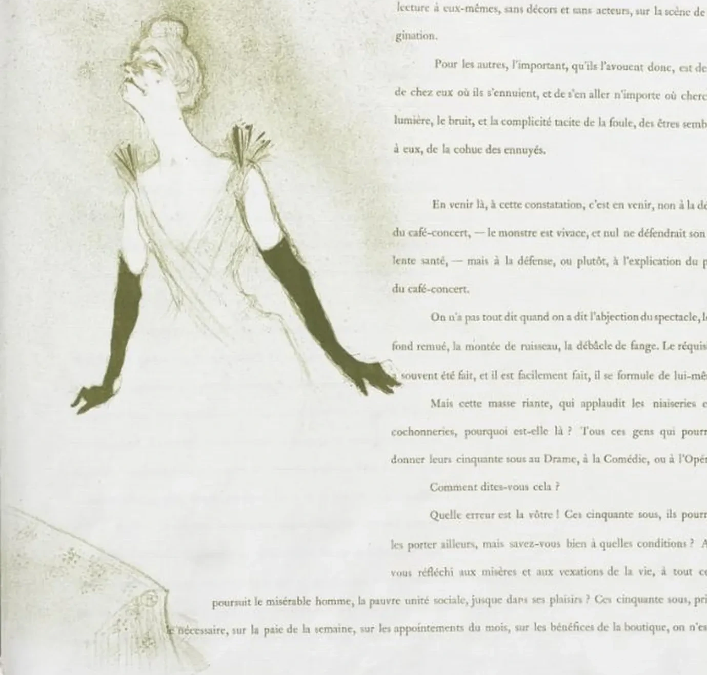 Yvette Guilbert-French Series: No. 4, Henri de Toulouse-Lautrec