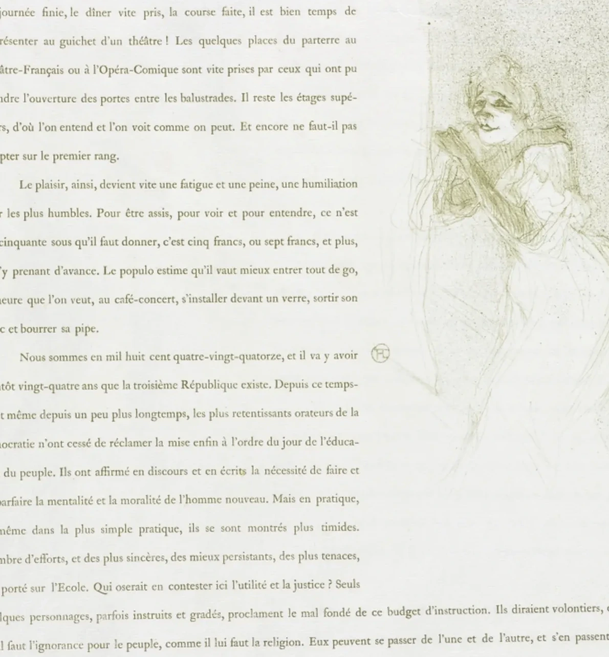 Yvette Guilbert-French Series: No. 5, Henri de Toulouse-Lautrec