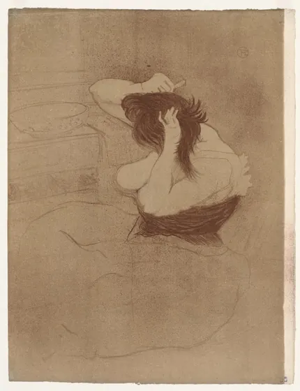 Elles: Woman Combing Her Hair