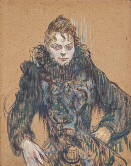 Femme au boa noir