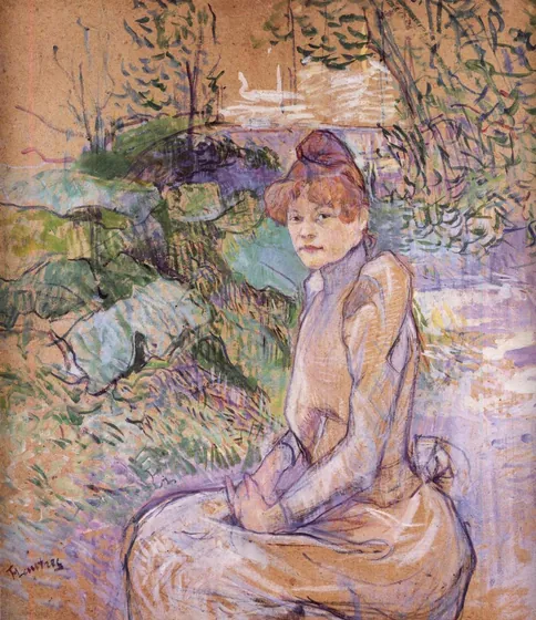 Femme dans le jardin de monsieur Forest