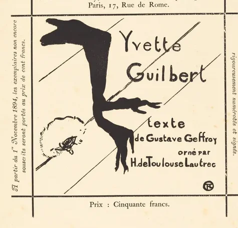 Advertisement for the Album "Yvette Guilbert"