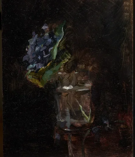 Bouquet of Violets in a Vase