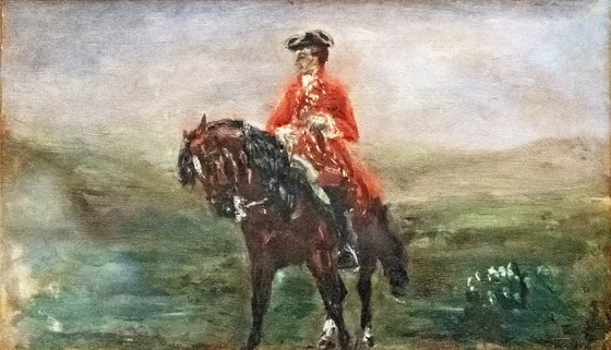 Cavalier en costume du XVIIIe siècle