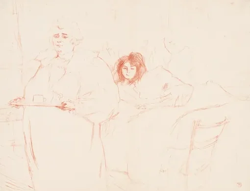 Elles: Woman Carrying a Tray, Mme. Baron and Mlle. Popo