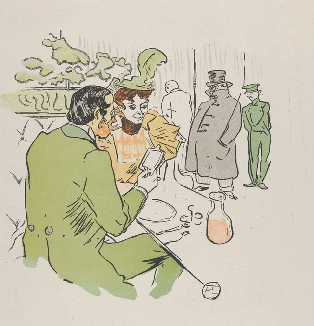 Jeanne, pega sem que te vejam…, em Le Rire, nº 129, 24 de abril de 1897