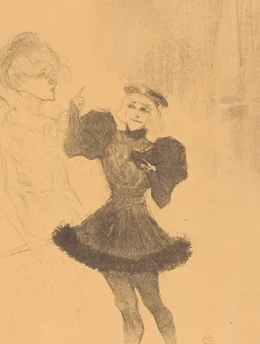 Lender and Lavalliere in "Le fils de l'Aretin" (Lender et Lavallière dans "Le fils de l'Arétin")