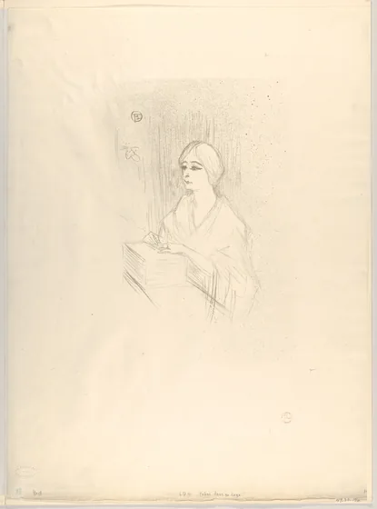 Léonie Yahne in her dressing room, in L'Age Difficile