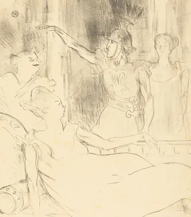 Mme. Simon-Girard, Brasseur, and Guy in "La belle Helene" (Mme. Simon-Girard, Brasseur et Guy dans "La belle Hélène")