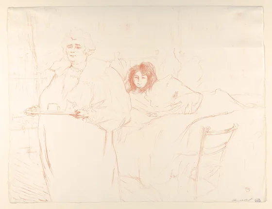 Serving Breakfast (Madame Baron and Mademoiselle Popo), from "Elles"