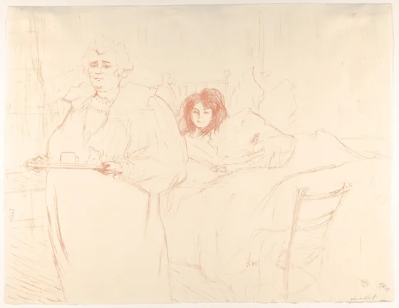 Serving Breakfast (Madame Baron and Mademoiselle Popo), from "Elles"