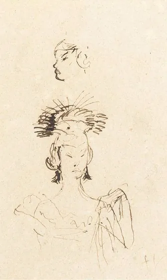Souvenir de l'Exposition Universelle : une femme arabe