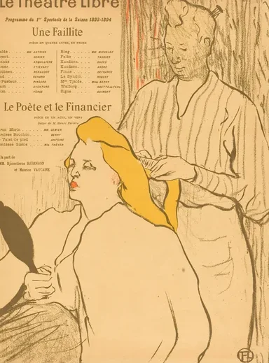 The Hairdresser - Program for the Theatre-Libre (Le coiffeur - Programme du Théatre-Libre)