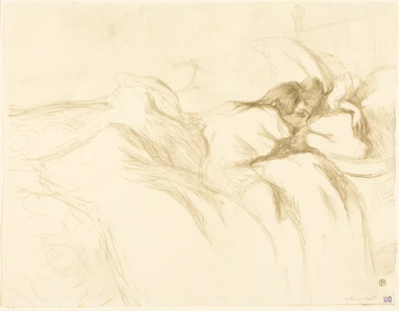 Woman Waking Up in Bed (Femme Couchée, Réveil)
