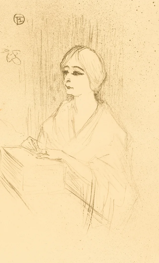 Yahne dans sa loge, Henri de Toulouse-Lautrec