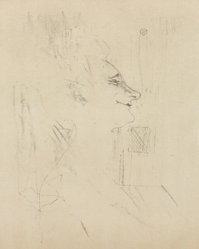 Yvette Guilbert ebria, Henri de Toulouse-Lautrec