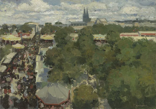 Parque de diversões nos Invalides, num domingo, Henri Evenepoel