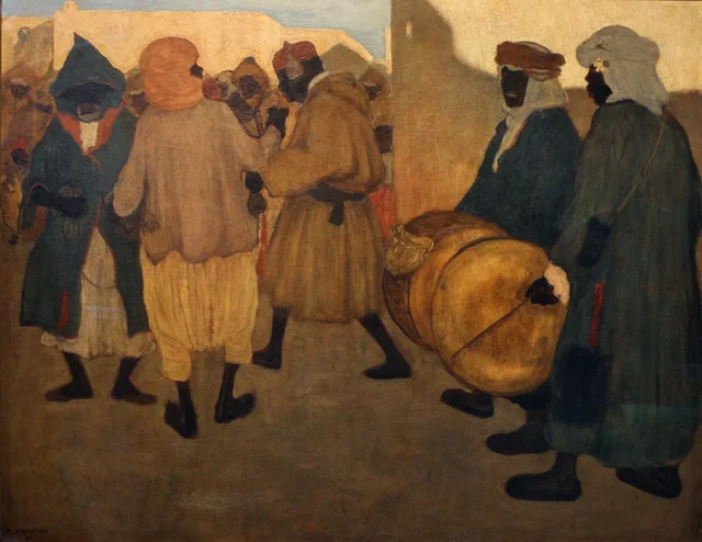 O anúncio da festa negra em Blida, Henri Evenepoel