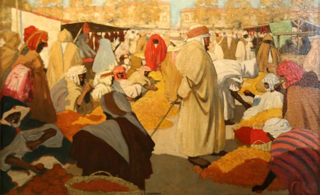 Mercado de naranjas en Blida, Henri Evenepoel