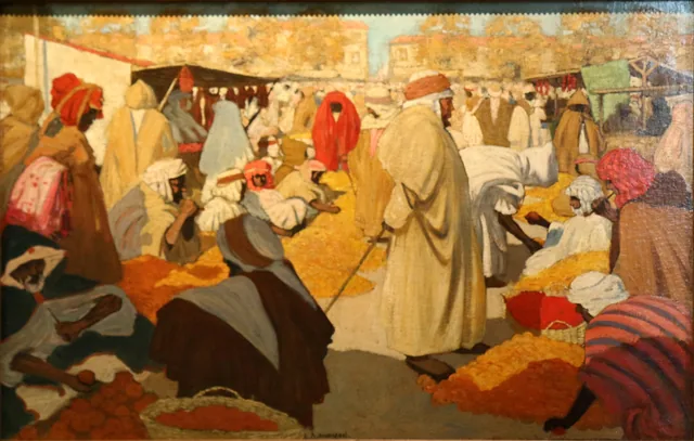 Mercado de laranjas em Blida, Henri Evenepoel
