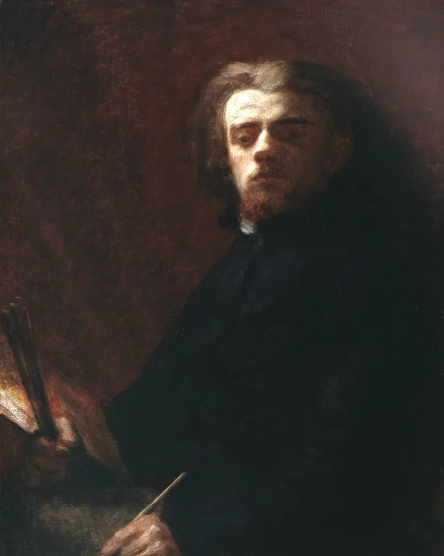 Autorretrato sentado, com a paleta na mão