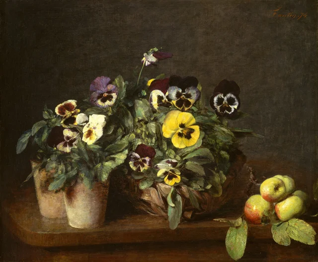 Naturaleza muerta con pensamientos, Henri Fantin-Latour
