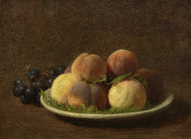 Melocotones y uvas