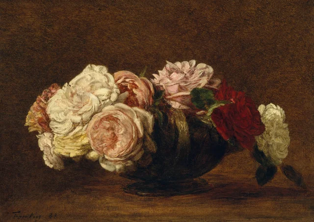 Rosas en un cuenco