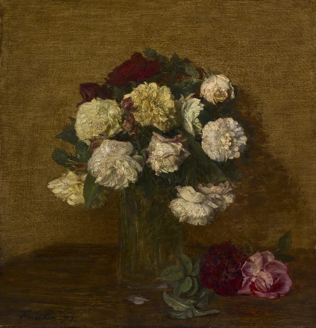 Roses dans un vase, Henri Fantin-Latour