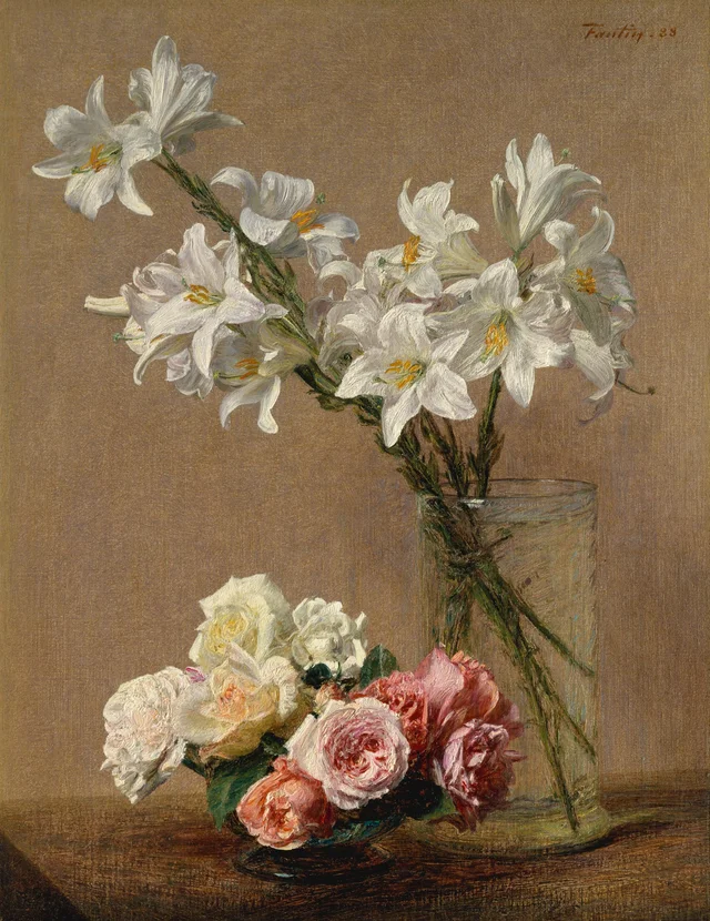 Rosas y lirios