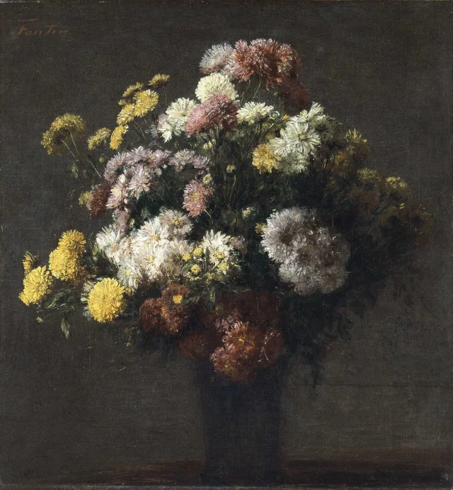 Vase de chrysanthèmes, Henri Fantin-Latour