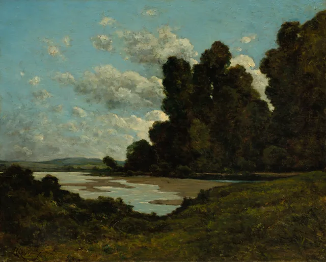 The River Loire at Nevers, Henri Harpignies
