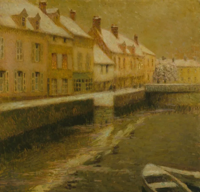 Canal à Bruges, hiver, Henri Le Sidaner
