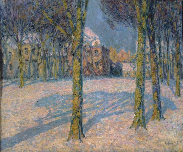 Petite place à la neige, Chartres, Henri Le Sidaner