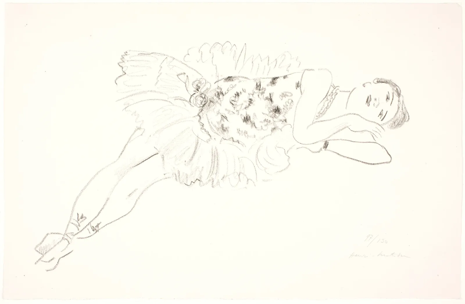 Danseuse allongée sur le côté, la tête sur son bras, Henri Matisse