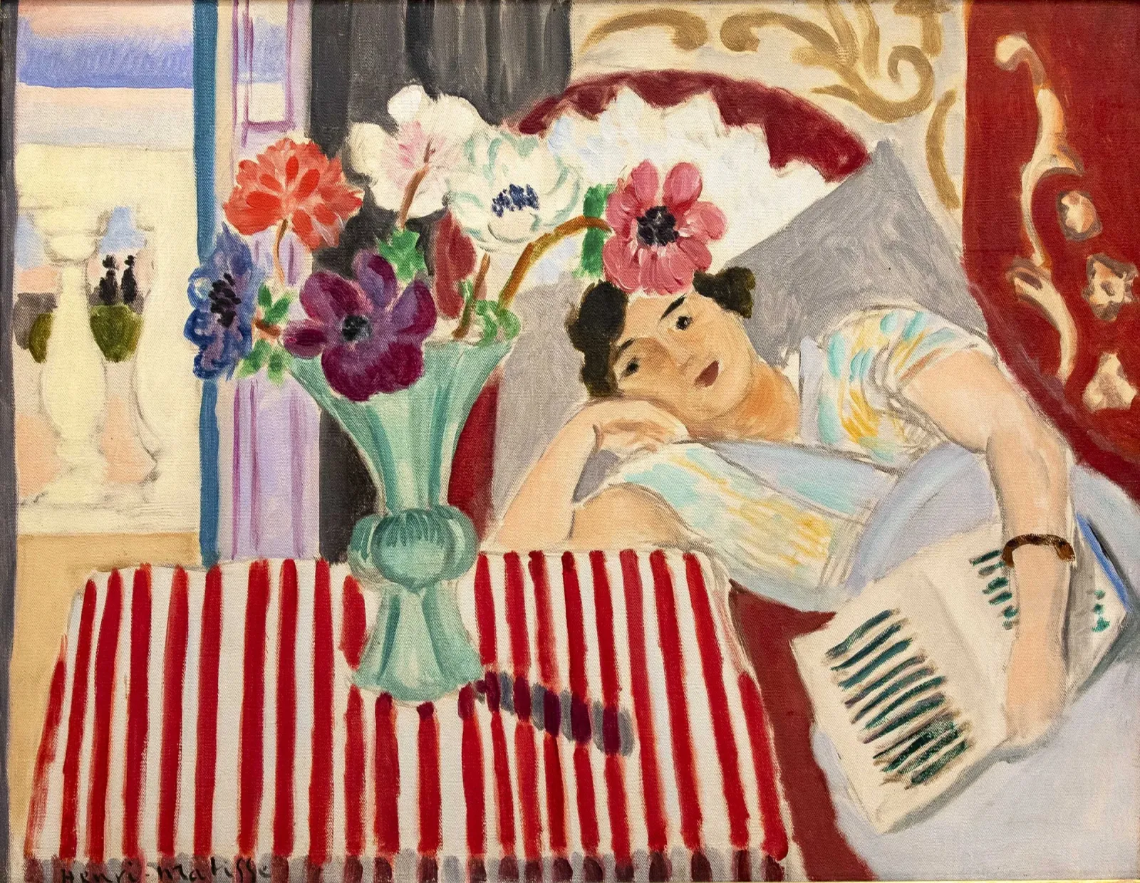 Femme et anémones, Henri Matisse
