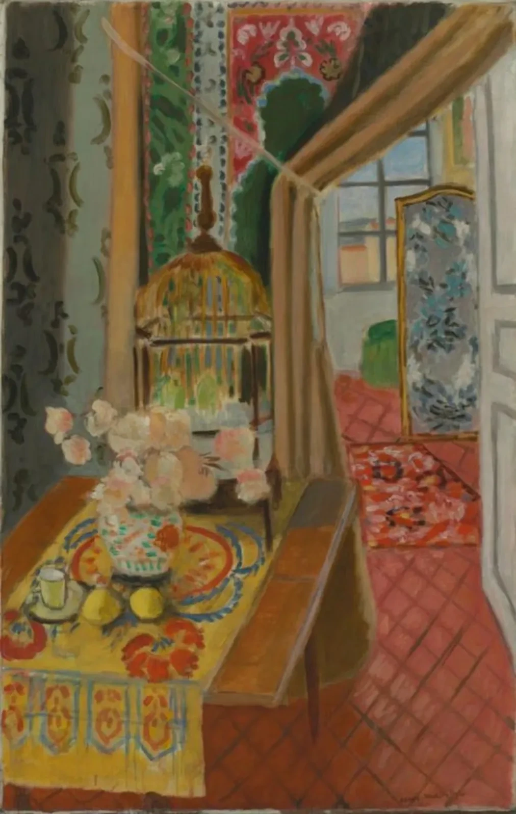 Intérieur, fleurs et perruches, Henri Matisse