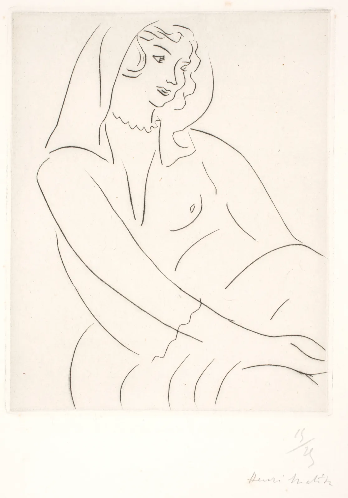 Jeune femme, voile sur la tête, Henri Matisse