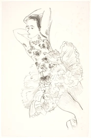 Danseuse allongée sur le dos, les mains derrière la tête — Henri Matisse