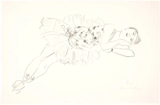 Danseuse allongée sur le côté, la tête sur son bras — Henri Matisse
