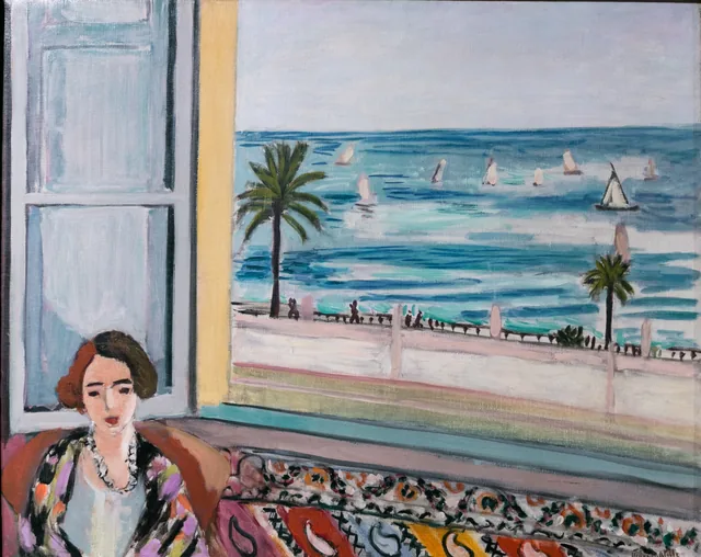 Mujer sentada, de espaldas a la ventana abierta, Henri Matisse