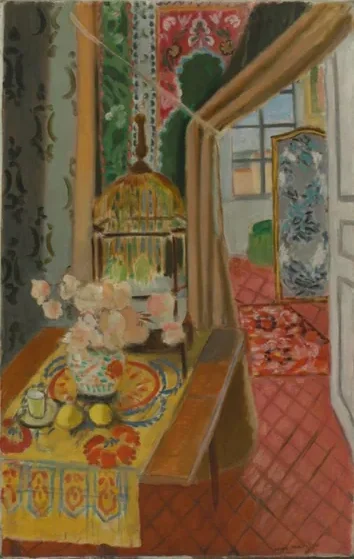 Intérieur, fleurs et perruches — Henri Matisse